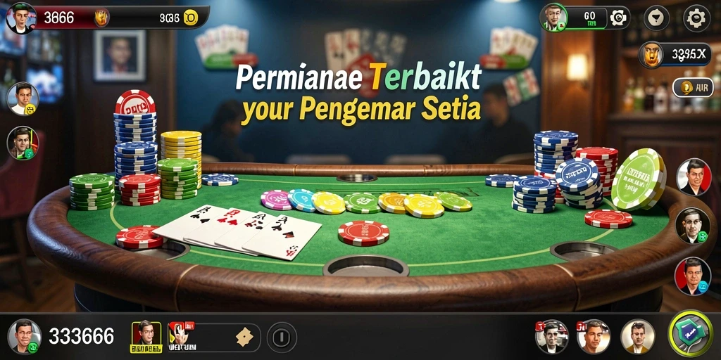 Tampilan gameplay Poker yang menarik dan seru di 333666.