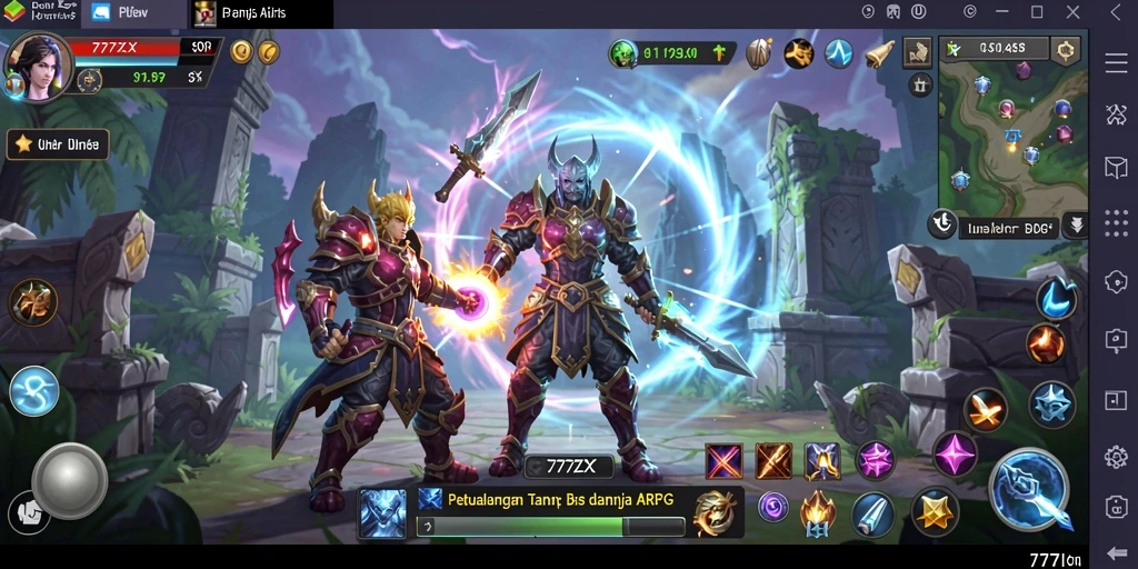 Screenshot menampilkan pertempuran epik dalam <strong>777ZX</strong>