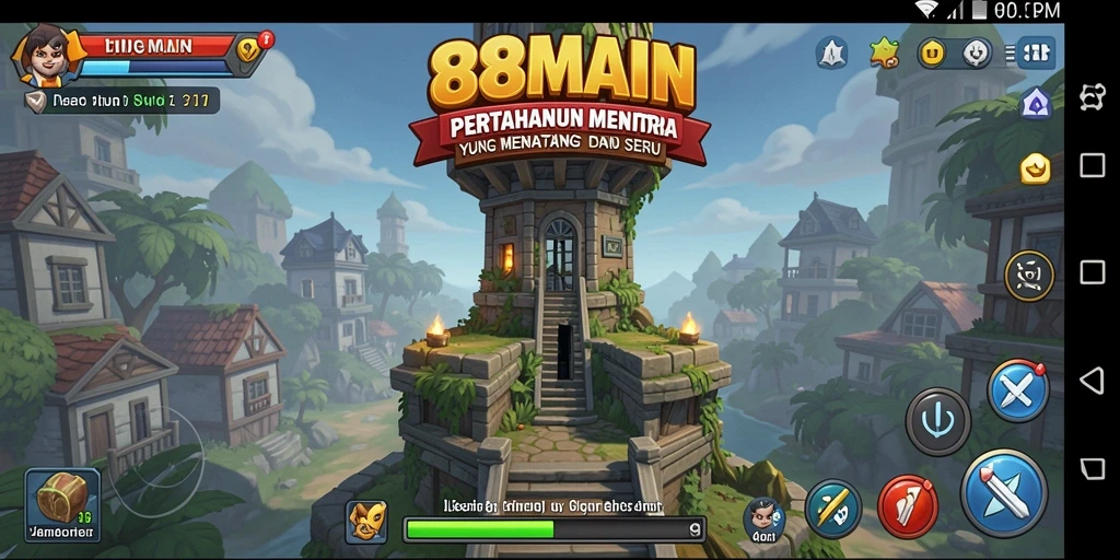 Tampilan gameplay 88MAIN yang mendebarkan dalam menghadapi serangan musuh.