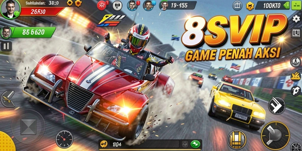 Gambaran gameplay balap yang mendebarkan di 8SVIP.