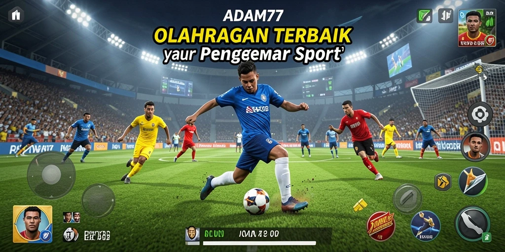 Tangkapan layar menunjukkan keseruan gameplay olahraga ADAM77.