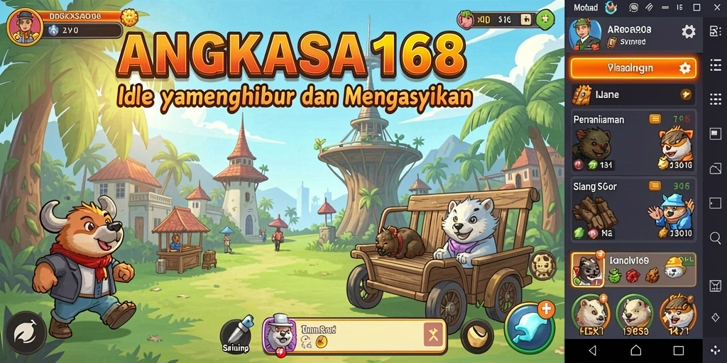 Tampilan gameplay seru dan interaktif dalam ANGKASA168.