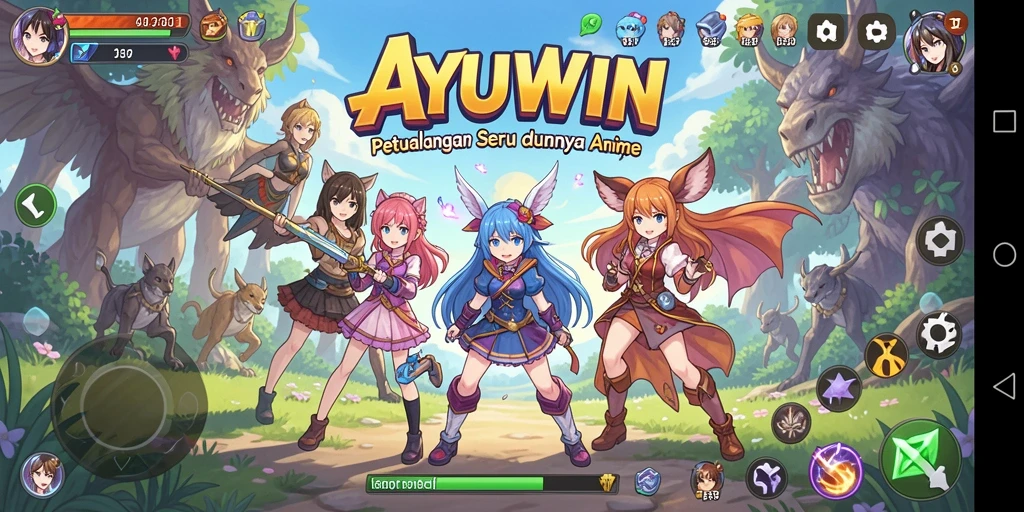 Tampilan gameplay AYUWIN yang mendebarkan dan penuh aksi.