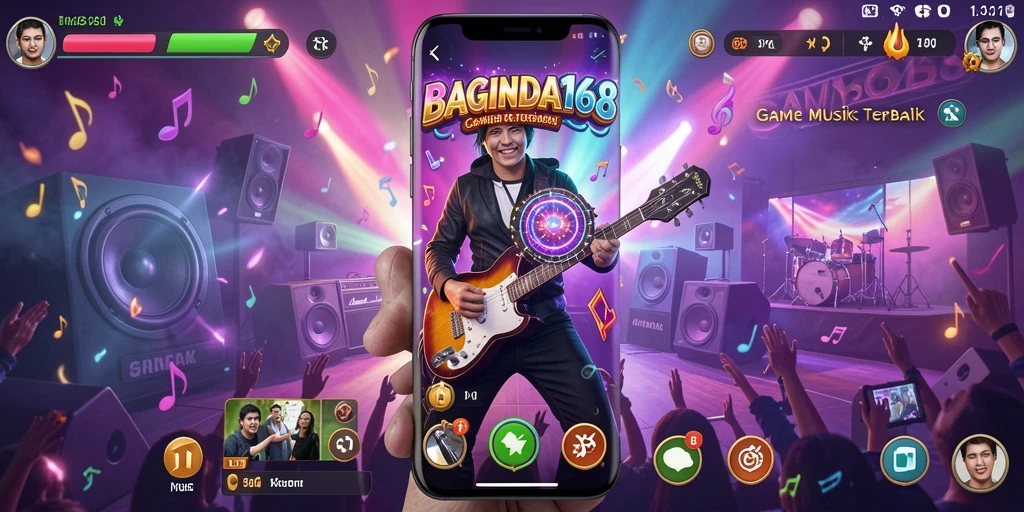 Screenshot utama BAGINDA168 menampilkan gameplay musik yang menarik dan interaktif.