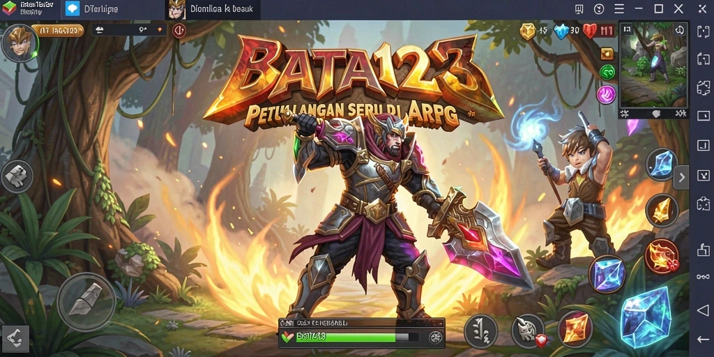 Tampilan mendebarkan dari gameplay ARPG di BATA123.