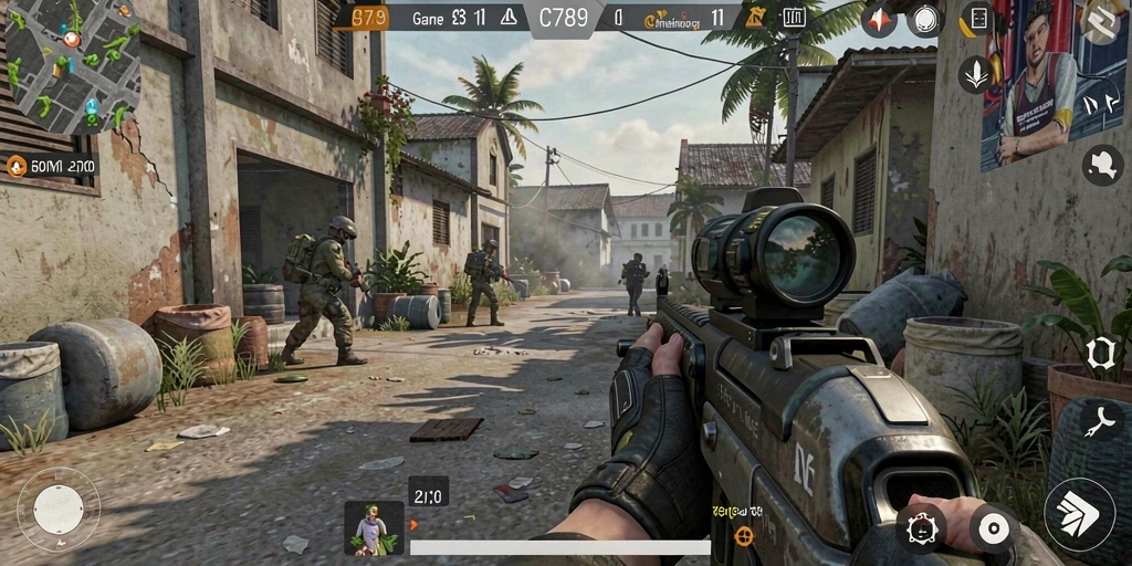 Tampilan gameplay C789: Aksi tembak-menembak yang memukau.