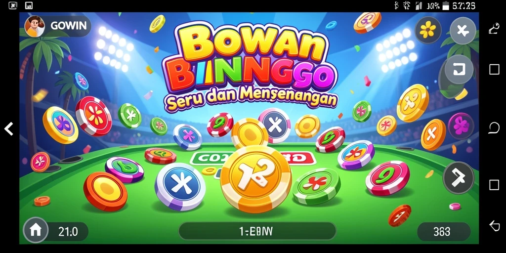 Tampilan gameplay dari permainan Bingo GOWIN yang seru.