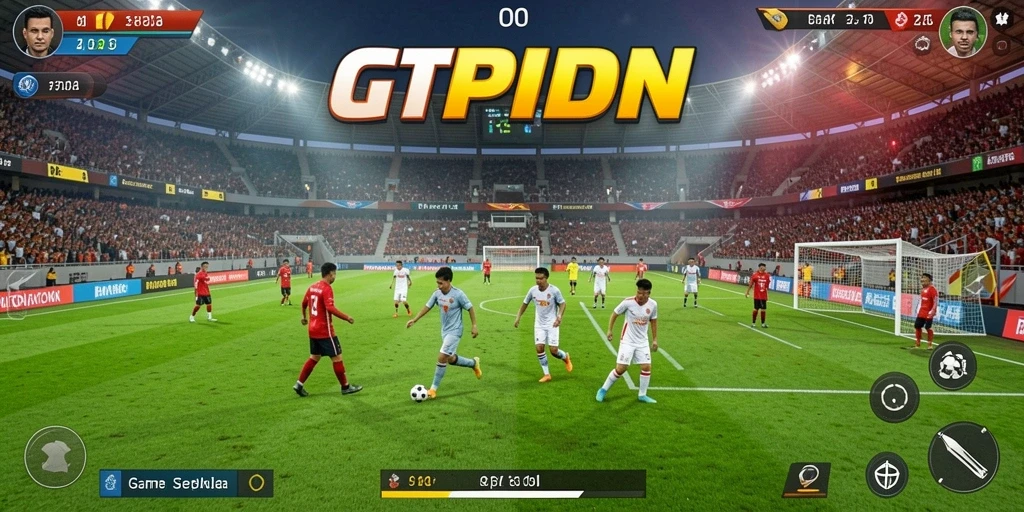 Tampilan gameplay GTPIDN yang mendebarkan saat bertanding di lapangan.