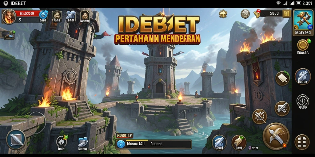 Tampilan gameplay IDEBET yang seru dan strategis dalam Tower Defense.