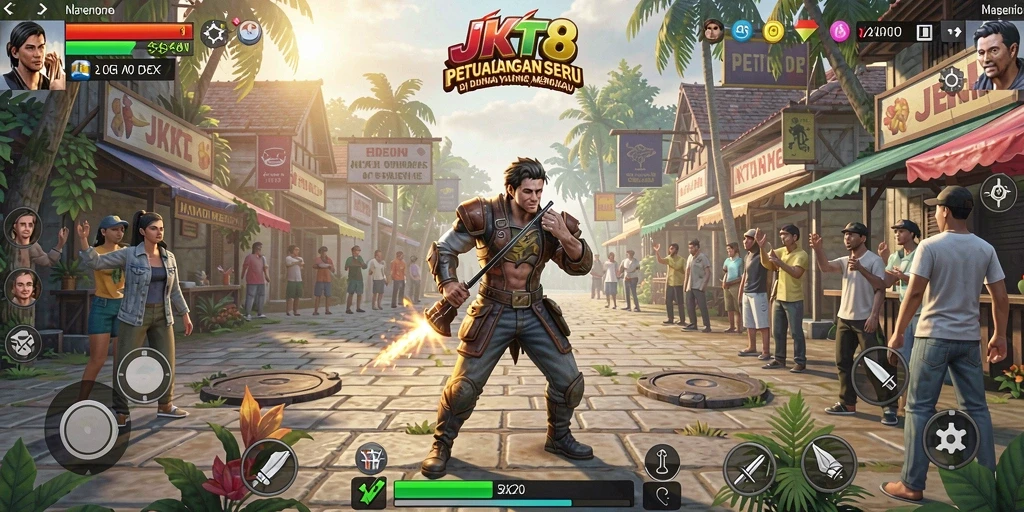 Tangkapan layar menunjukkan gameplay menarik JKT8 dengan berbagai tantangan.
