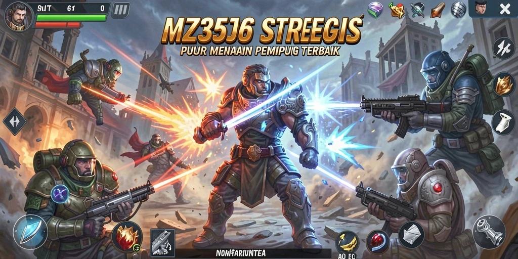 Screenshot gameplay MZ356 menampilkan pertarungan strategi yang intens.
