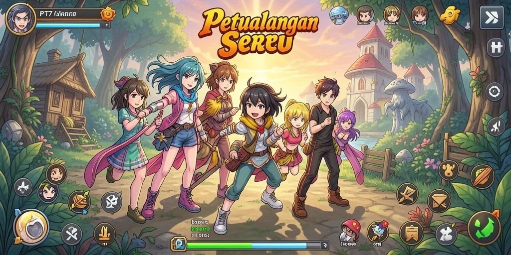 Gameplay seru dari PT707 dengan karakter anime yang menawan.