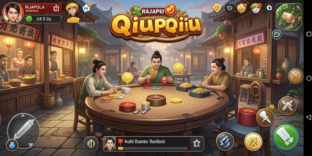 Gameplay seru RAJAPOLA saat pertarungan QiuQiu.
