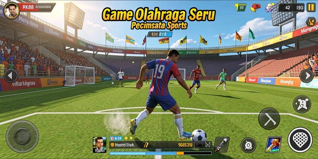 Tampilan gameplay RK88 dengan aksi olahraga seru.