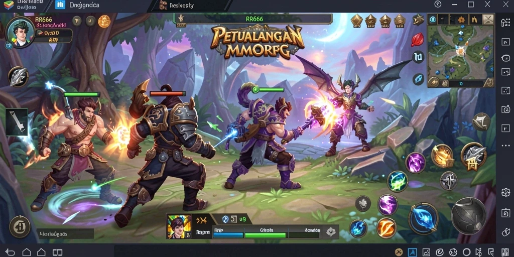 Tampilan gameplay menarik dari RR666 dalam dunia MMORPG.