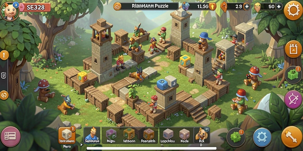 Tampilan gameplay seru dengan berbagai puzzle menantang.