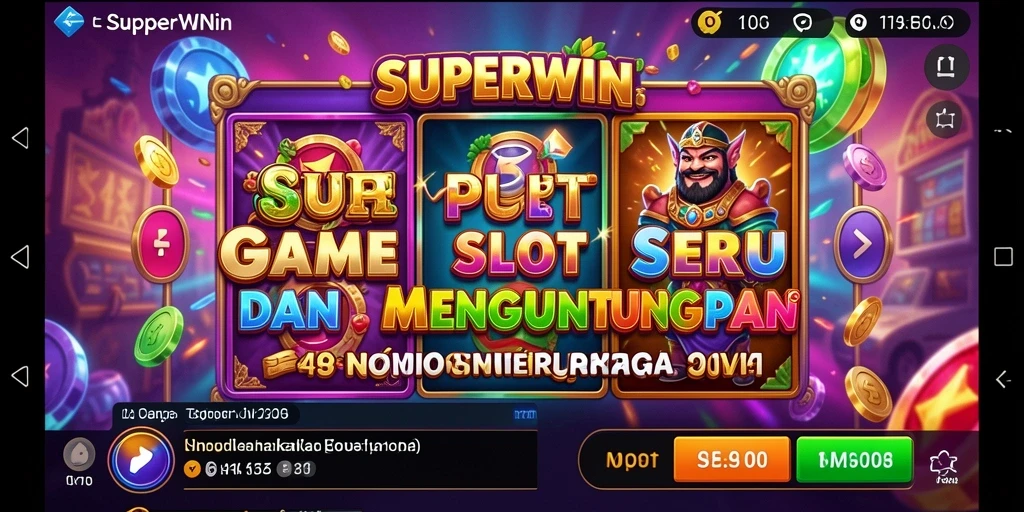 Tangkapan layar dari gameplay SUPERWIN yang penuh aksi dan keseruan.