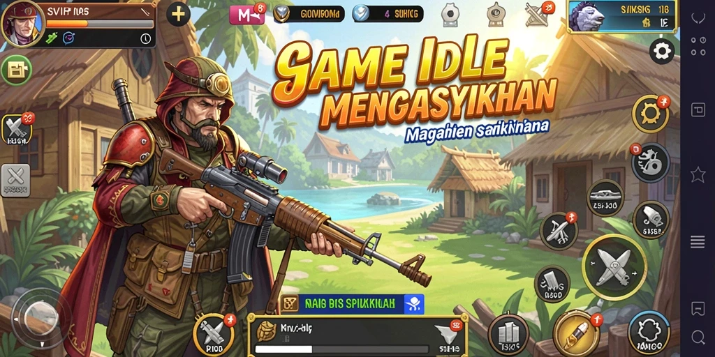 Screenshot gameplay SVIP5 yang menunjukkan karakter utama dalam aksi Idle.