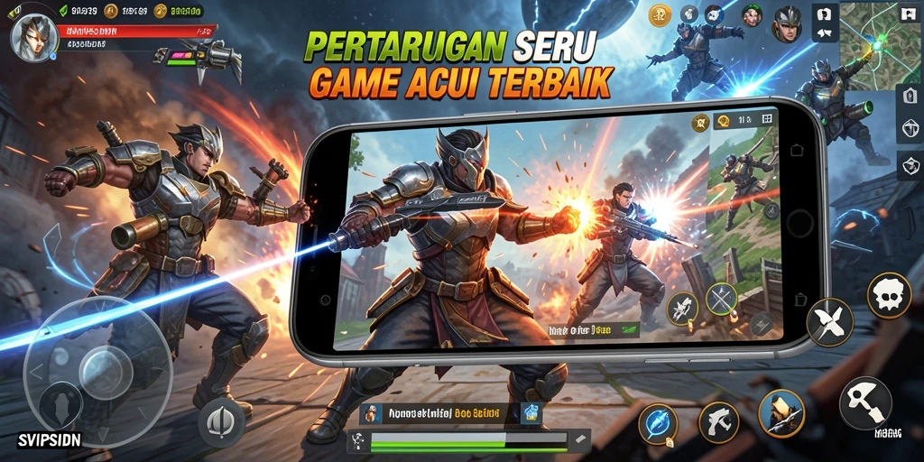 Tangkapan layar SVIPSIDN menampilkan pertarungan aksi seru di dalam gameplay.