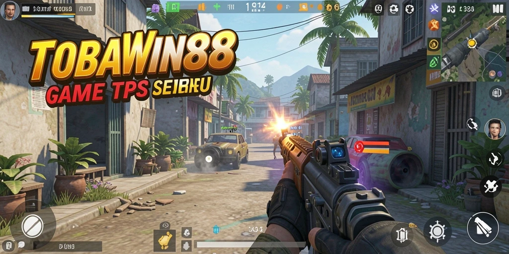 Gameplay seru dalam TOBAWIN88 dengan aksi TPS yang mendebarkan.