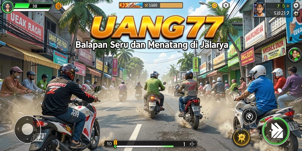 Tampilan gameplay balapan yang mendebarkan dan menantang.