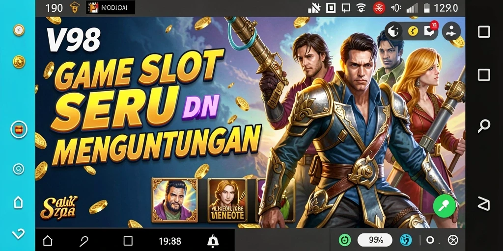 Tampilan gameplay Slot V98 yang menarik dan penuh warna.