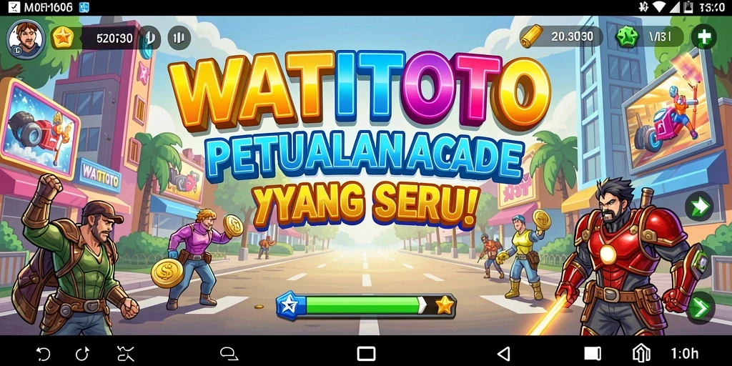 Tampilan gameplay seru penuh aksi dari WATITOTO.