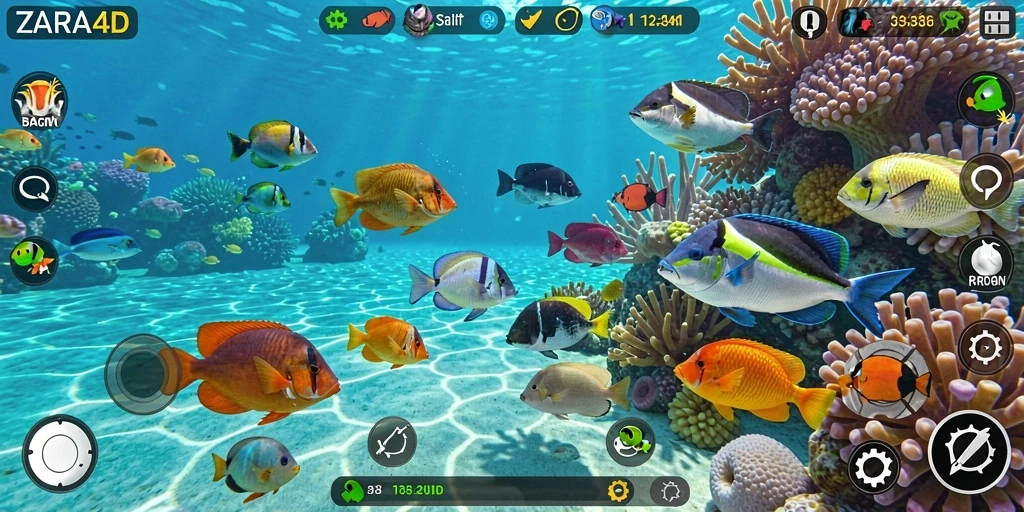 Tampilan gameplay seru di ZARA4D dengan tembakan ikan yang menyenangkan.